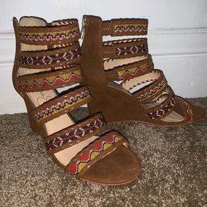 Jessica Simpson multi colored Wedge